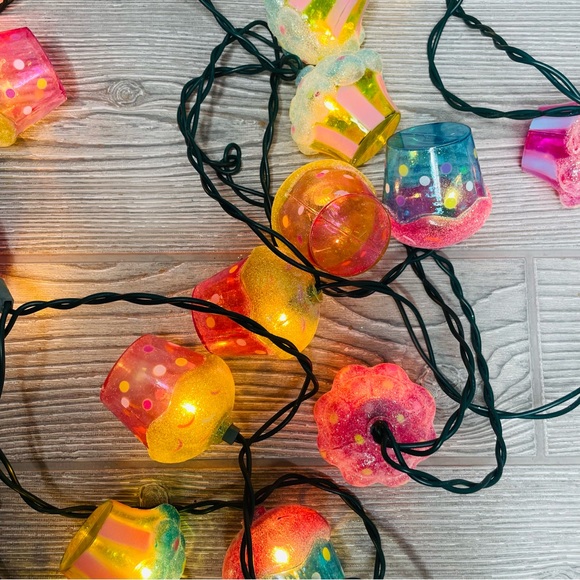30 plastic cup cake string lights colorful cupcake strand light party decoration - Picture 5 of 14